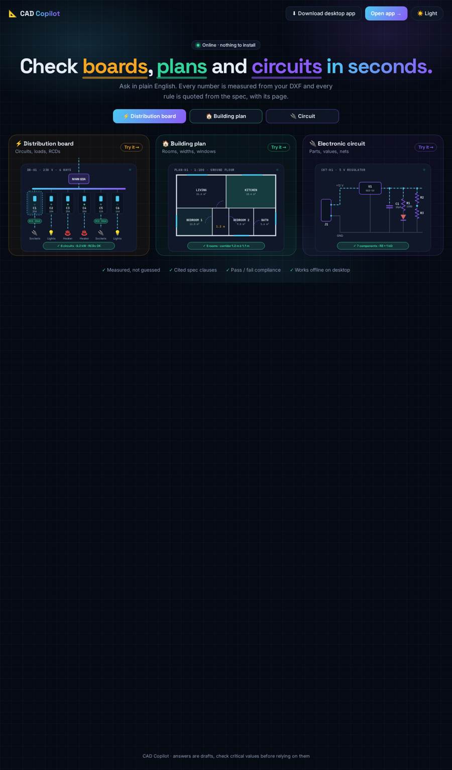 Screenshot of Construction Copilot